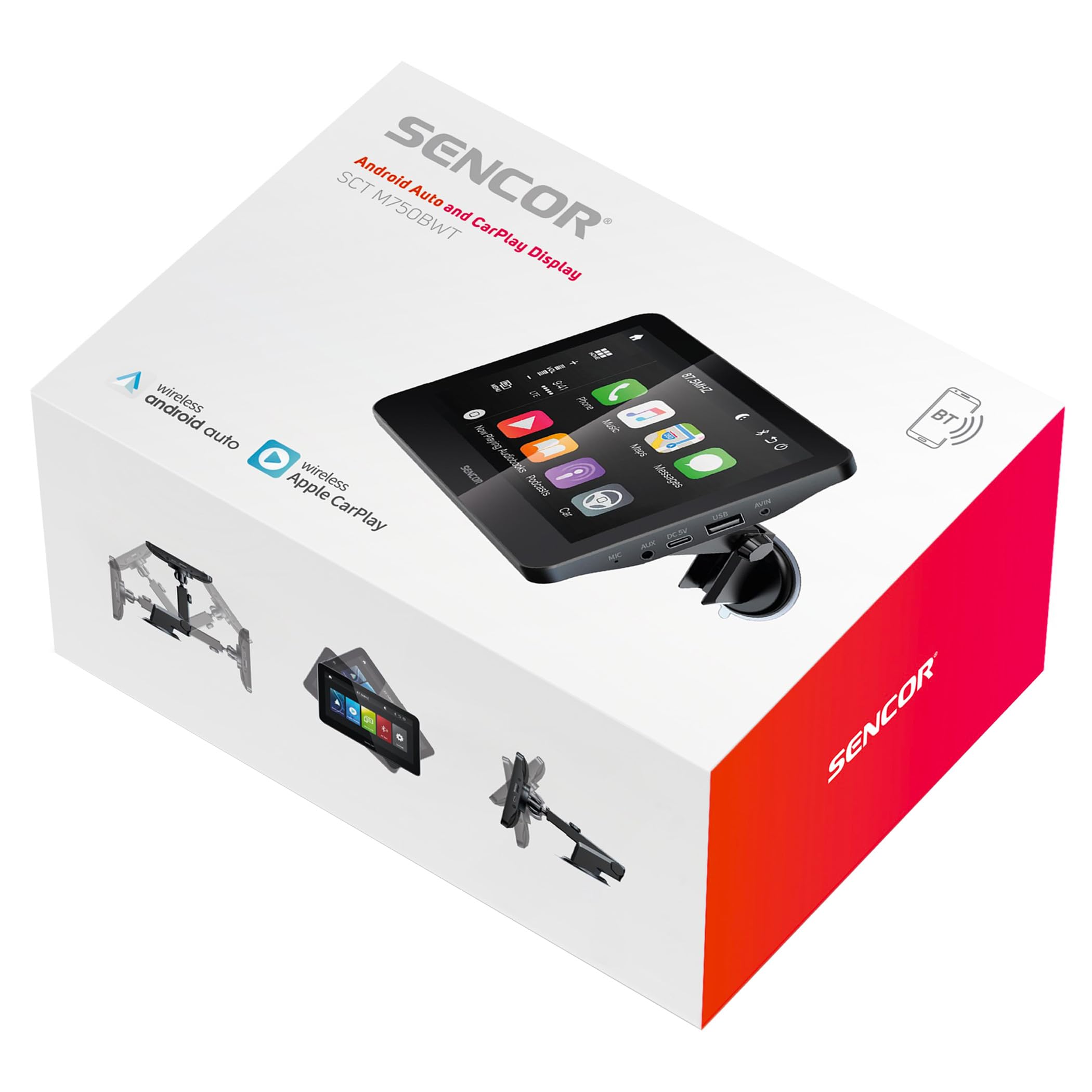 SENCOR CARPLAY i Android Auto Display SCT M750