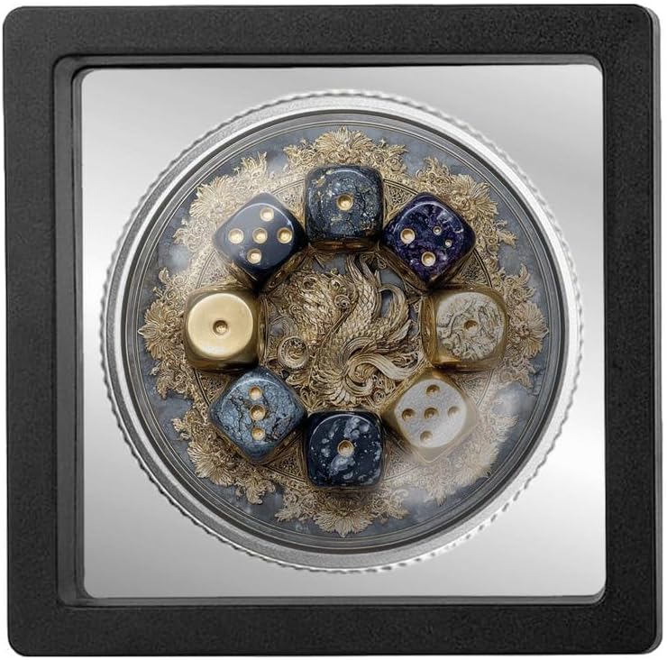 Lucky Dice Sobriety Coin | Personalized AA NA Recovery Token | Custom Name Sobriety Date | Gold or Silver | Sobriety Chip Gift (Gold)
