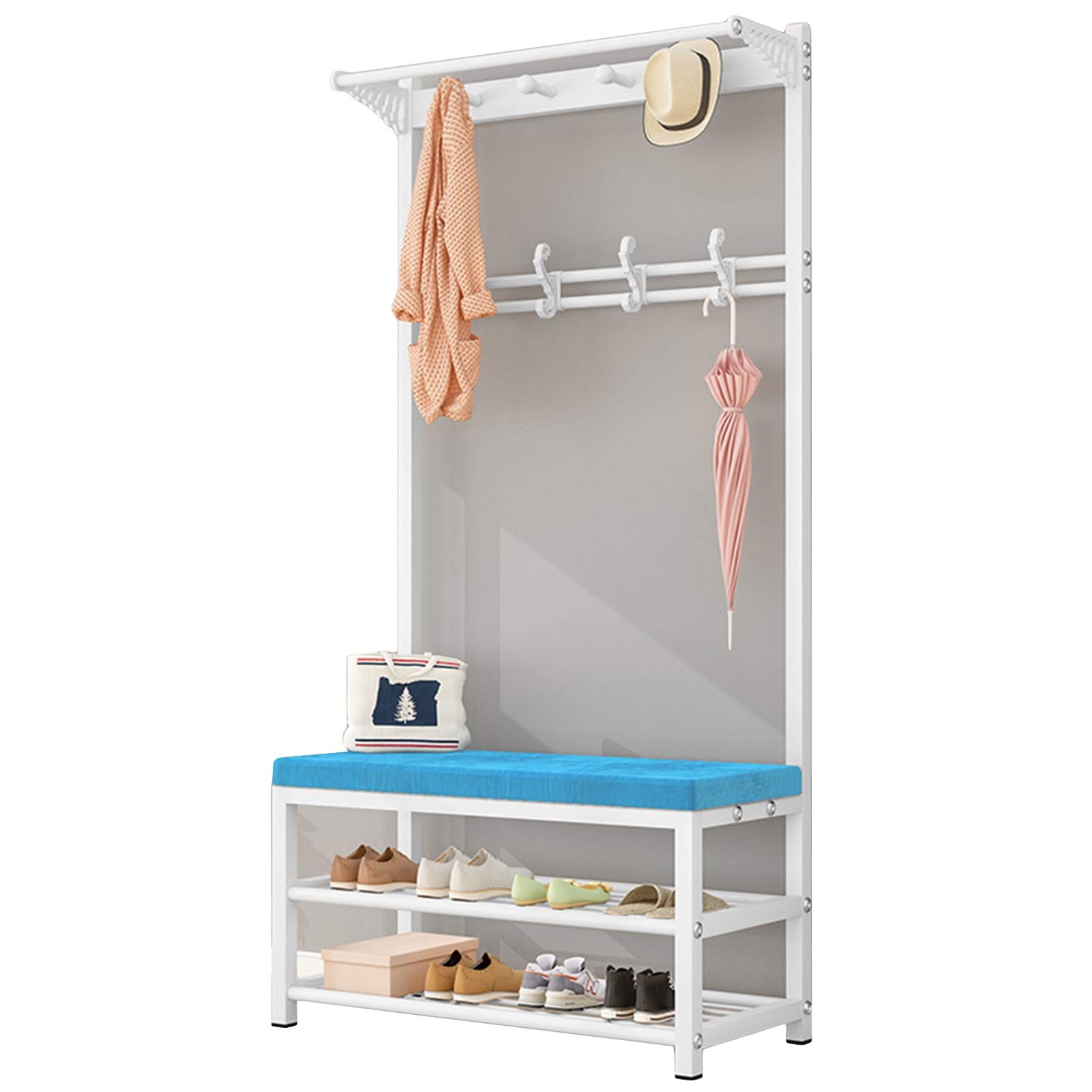 Vestiaire d'entrée complet et moderne pour organiser les vestes et sacs de toute la famille