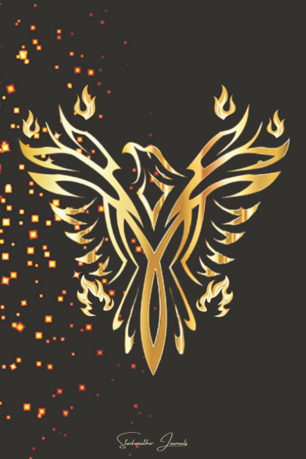Firebird Writing Journal: 6"x9" Glossy Writing Journal With 120 Lined Phoenix Themed Pages