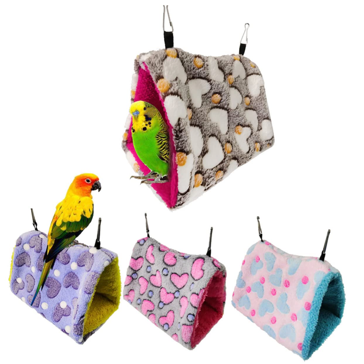iplusmile ティーピー ハンモック 寝台 ベビーベッド 吊り下げ 寄り添う 洞窟 コンゴウインコ ハンモック 鳥 ベッド 用 ケージ テント  鳥の巣 巣 ベッド ペット 吊り下げ ベッド オウ