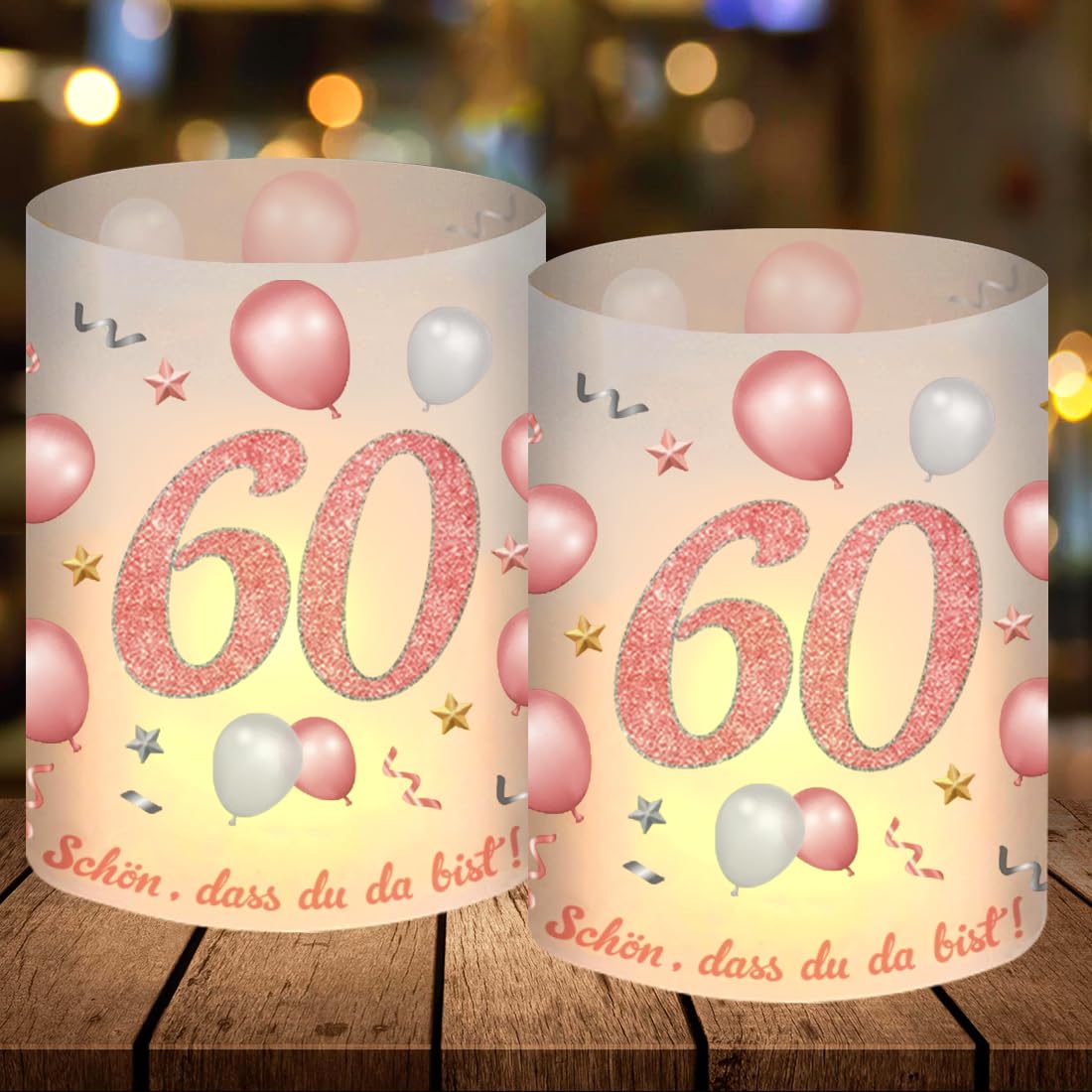 Moorle Lot De 12 Photophores Pour Décoration De Table D'anniversaire, Décoration De Table Happy Birthday, Noir Et Doré, Décoration De Table Pour Homme, Photophores Décoratifs Pour Bougies Chauffe-plat