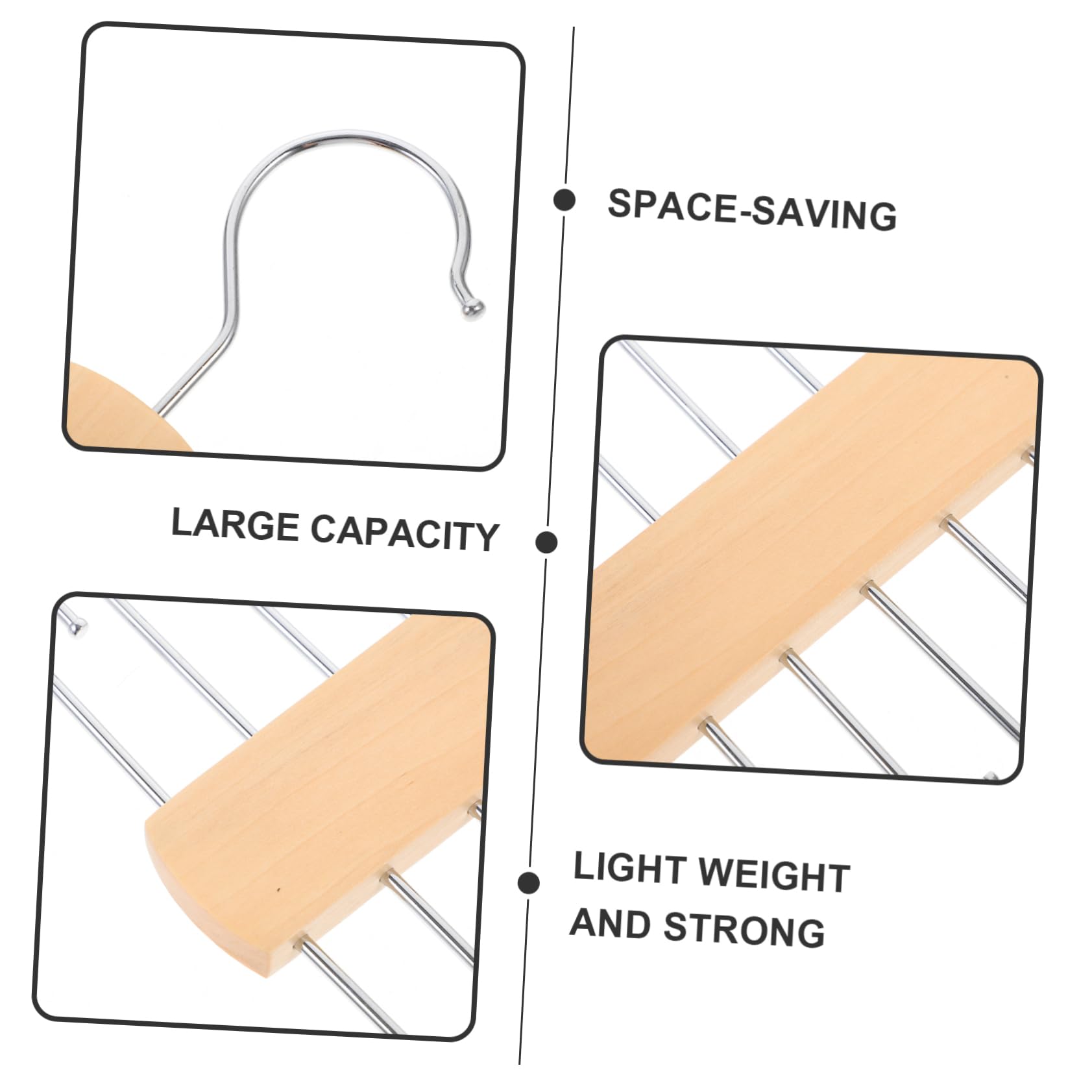 VALICLUD Tie Hanger Rack for Closet Belt Organizer Hooks for Belts Ties Scarves Space-Saving Storage for Home and Retail Use Stylish and Practical Design