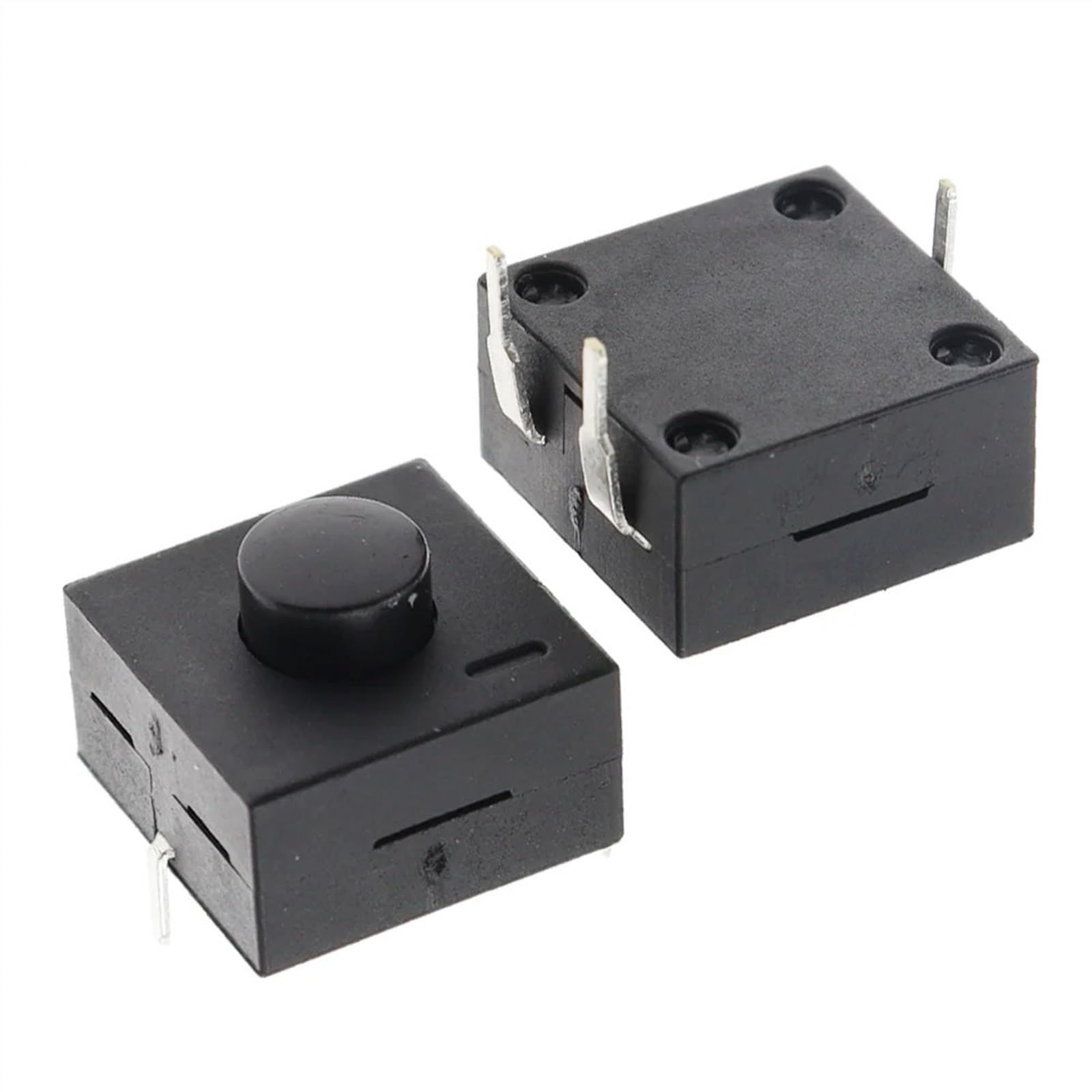 BKGWCSOR 10PCS Double Row Vertical LED Flashlight Switch 3Pins ON-ON-OFF 12 * 12 213BS Switches