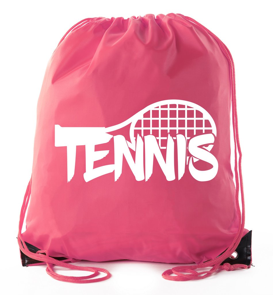 Mato & Hash Tennis Backpacks| Tennis Drawstring bags for Camp, Parties, and Fundraisers! - 3PK Pink CA2500Tennis S4