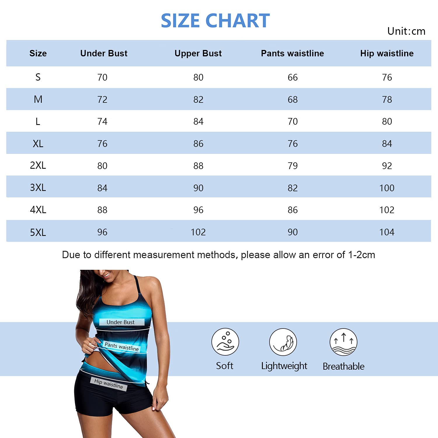 Tankini para Mujer Conjuntos de Traje de baño Talla Grande Traje de baño de Cintura Alta con Cuello Halter Floral