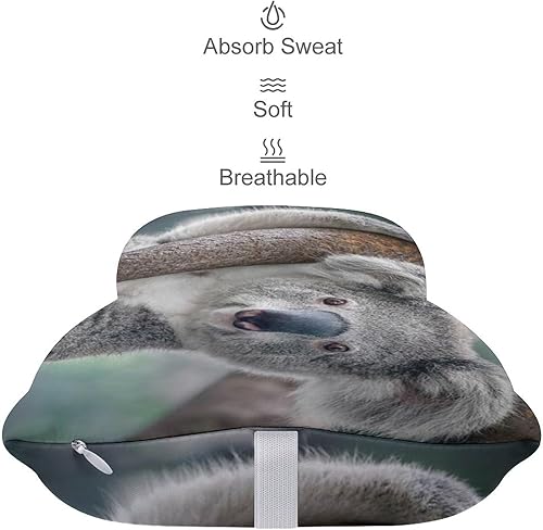 Miniatura 4 de Almohada para reposacabezas de coche, 2 piezas, almohada de cuello de espuma viscoelástica, almohada de apoyo para el cuello para acampar y viajar