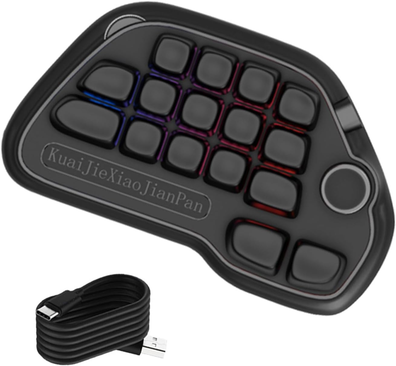 Mechanical Numpad 17 Hot Swappable USB Number Pad with RGBs Backlit PBTs Keycaps and VIA Programmability for Laptop PC PC Desktop Numeric Keypad