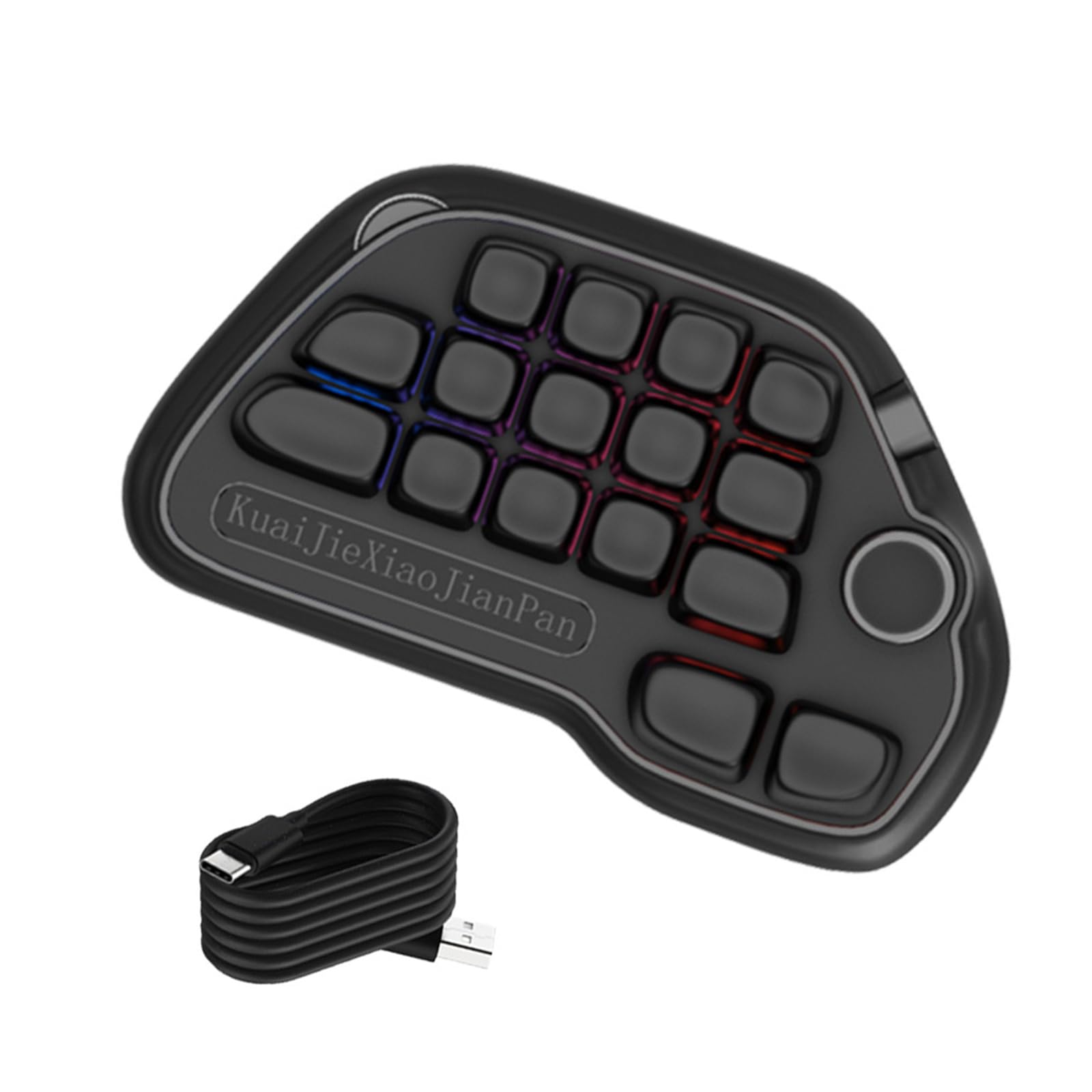 Pavé numérique mécanique à 17 Touches échangeables avec rétroéclairage RVB Via Un Clavier numérique USB programmable pour Ordinateur Portable, de Bureau, éclairage RVB