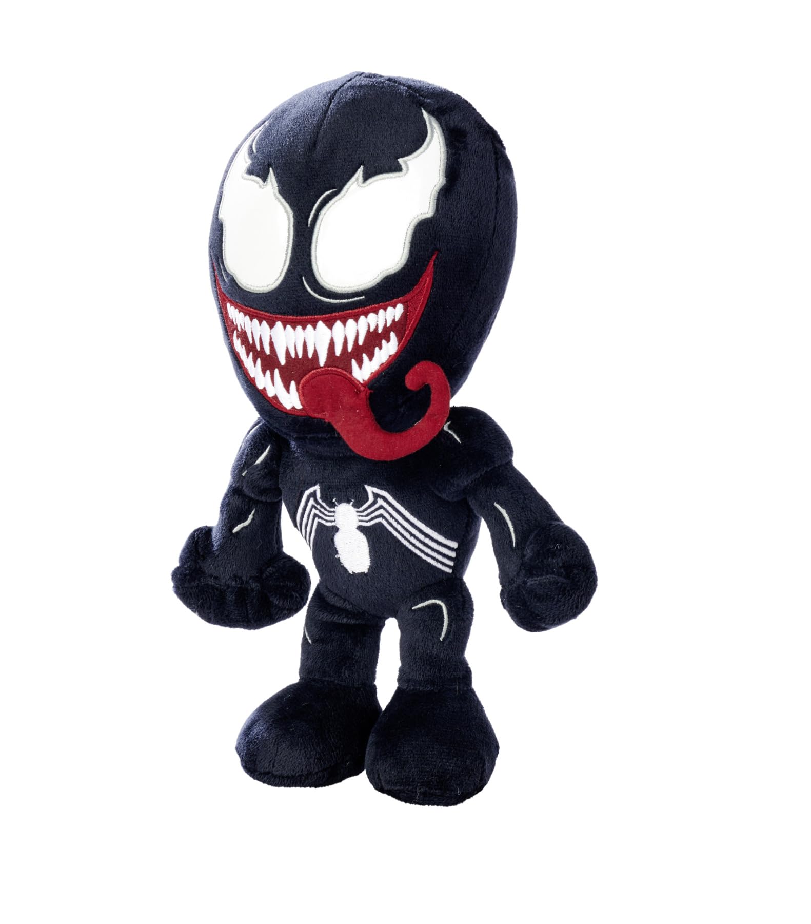 Simba - Venom Plush - Black Suit with White Spider - Shocking and Soft Design - Optimal for Play or Decoration - Suitable From 0 Months - Official Marvel Version (6315870561