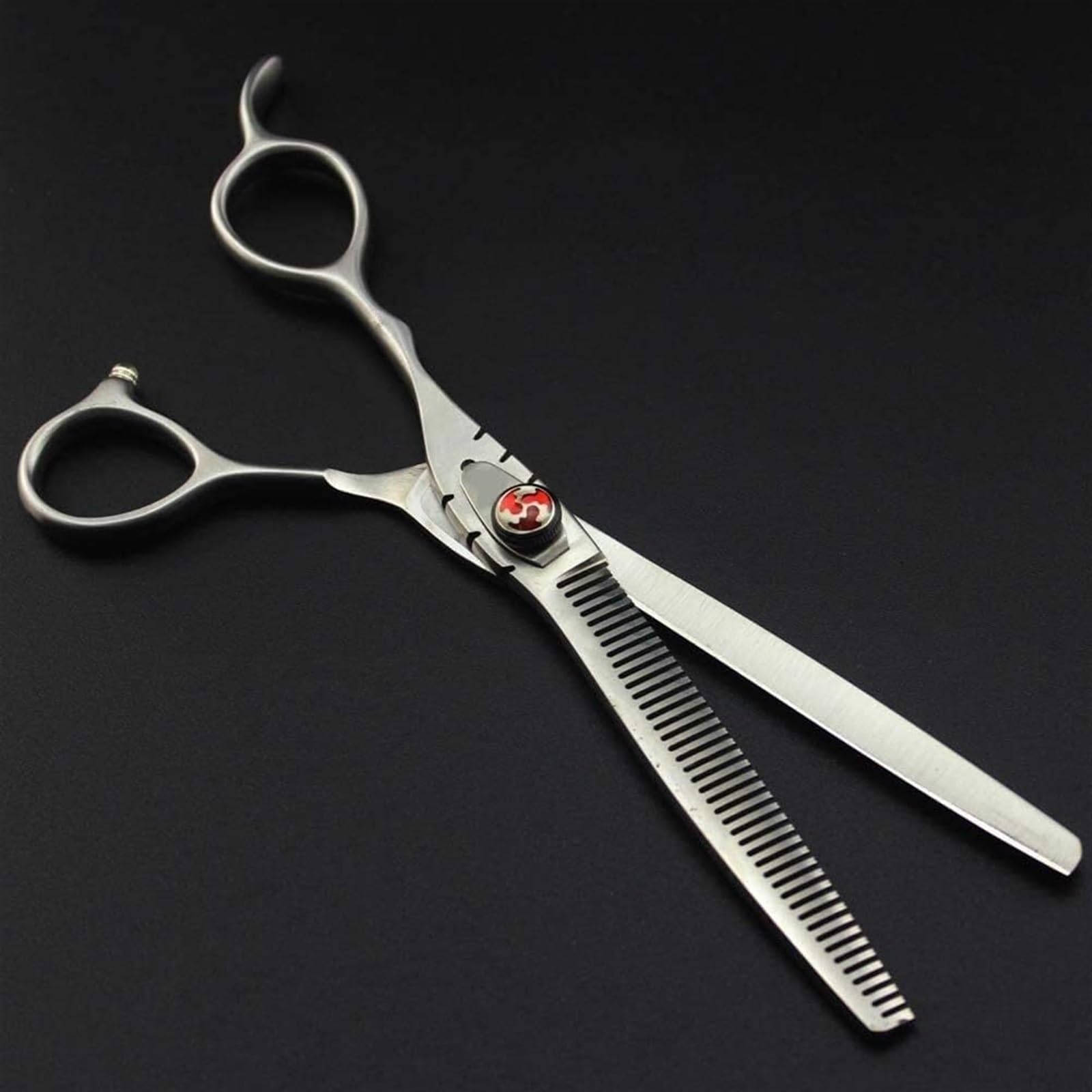 Set di forbici professionali da barbiere da 17,8 cm, per mancini e per sfoltire, in acciaio inox affilato