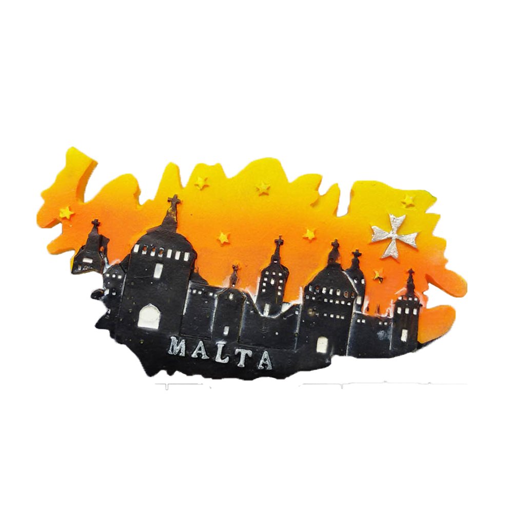 Magnete Frigorifero 3D Malta - Souvenir Viaggio, Decorazione Casa E Cucina, Fatto A Mano