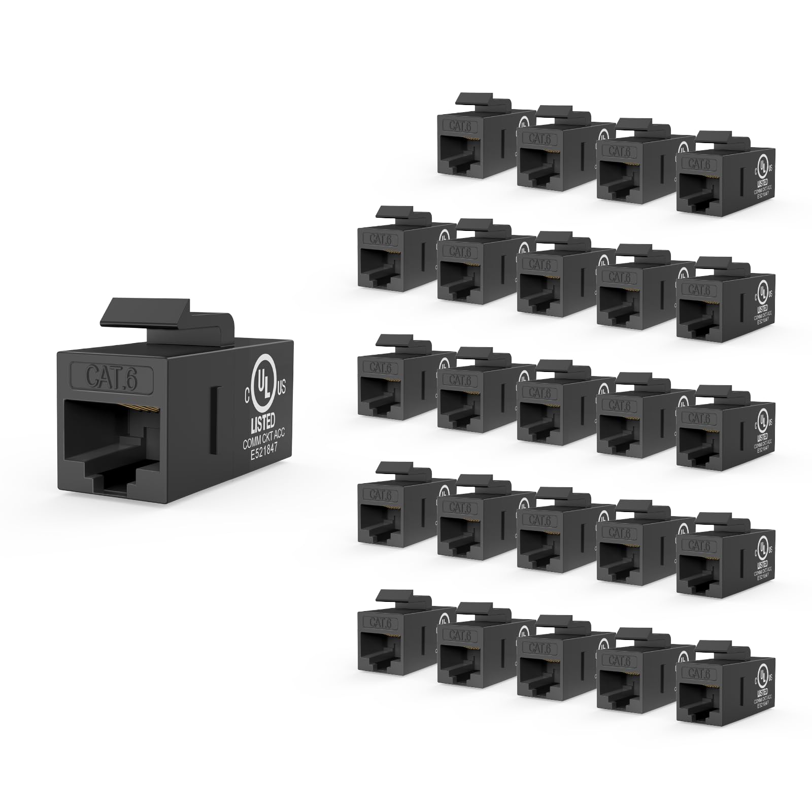 Amazon.com: VCE CAT6 RJ45 Keystone Couplers (UL Listed), 25-Pack