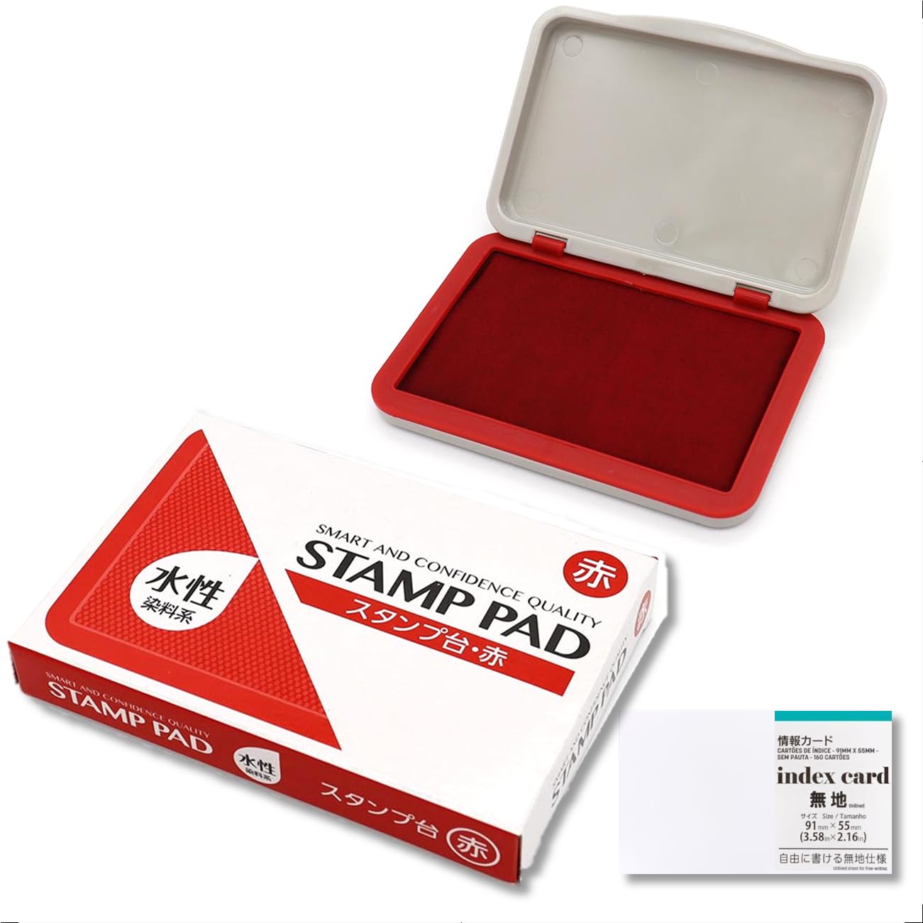 Amazon.co.jp: スタンプ台 赤 1個 / 水性 事務用品 スタンプ/試し押し