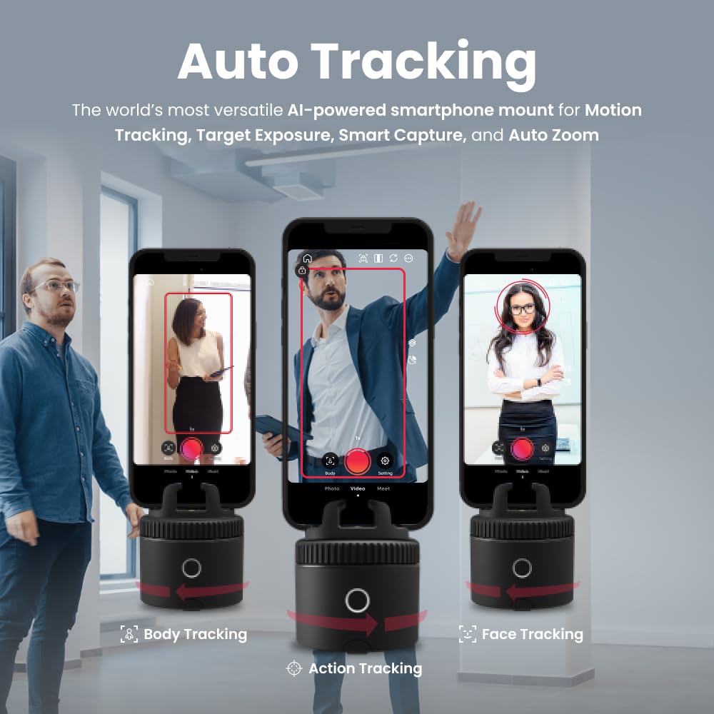 Pivo Pod AI搭載自動追尾スマホスタンド。Pivoスマートマウント 美品 Amazon | Pivo Pod - AI搭載 ハンズフリー360度回転 6段階速度