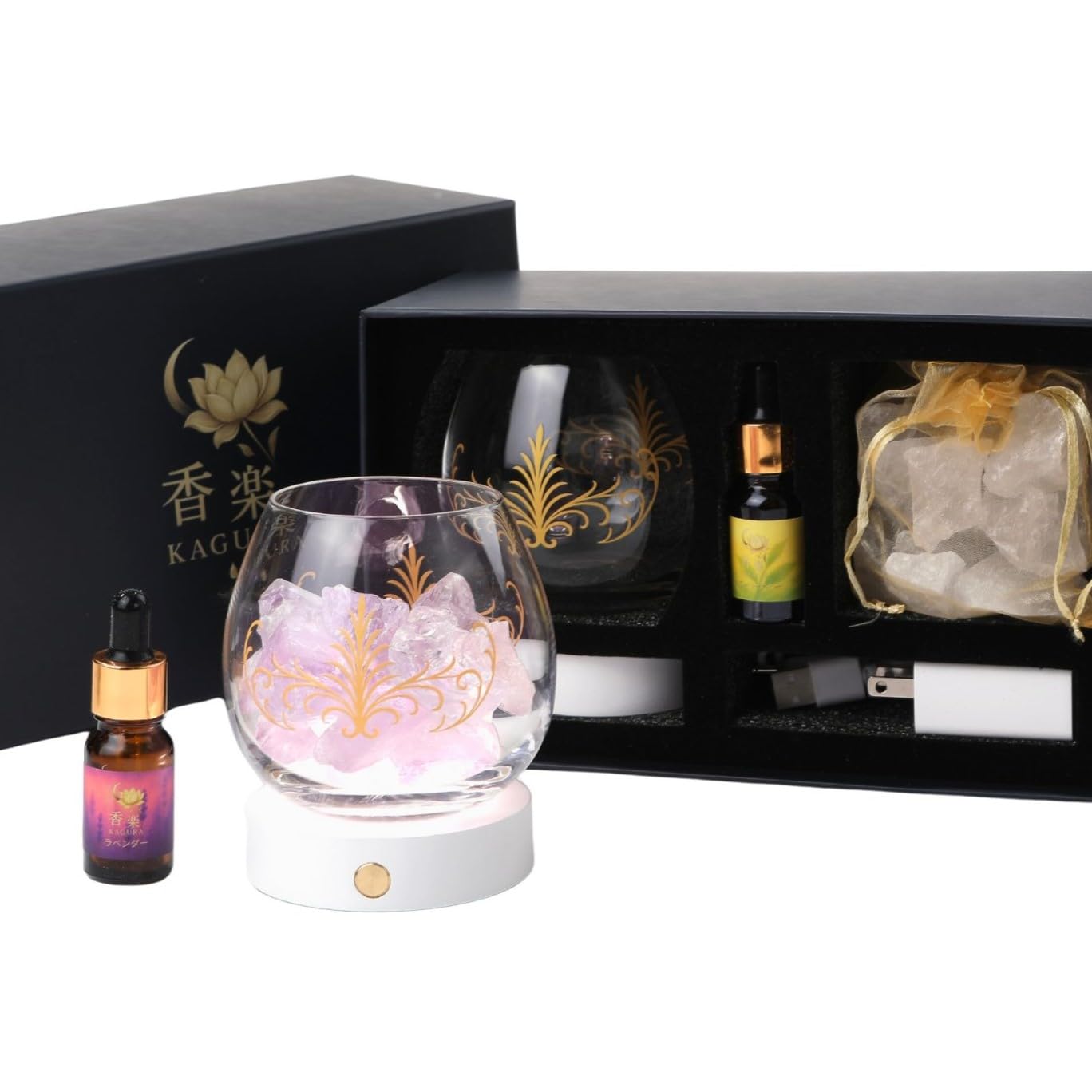 Amazon.co.jp: 香楽 KAGURA アロマストーン セット 天然石 ラベンダー