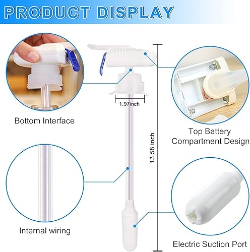Miniatura 6 de Dispensador automático de bebidas de grifo eléctrico paquete de 2 dispensadores de bebidas de jugo de leche para refrigerador galón juego de