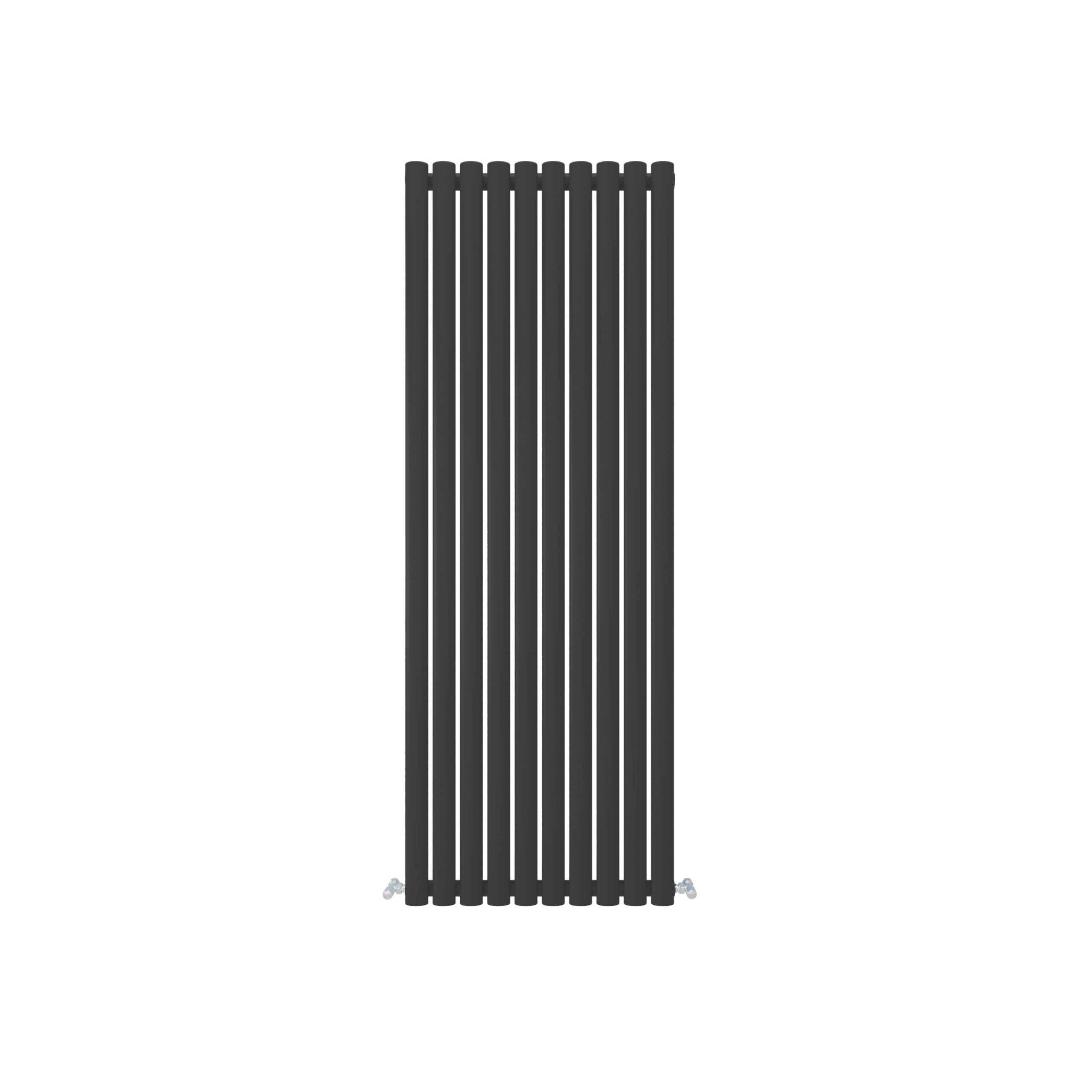SLINE SANITARY Vertical Designer Oval Column Radiator, Oval Radiator Black, 1600×590mm Double Panel Modern Radiator for Bathroom/Living Room, Central Heating Rads, Amazon Radiator Wall Mounted