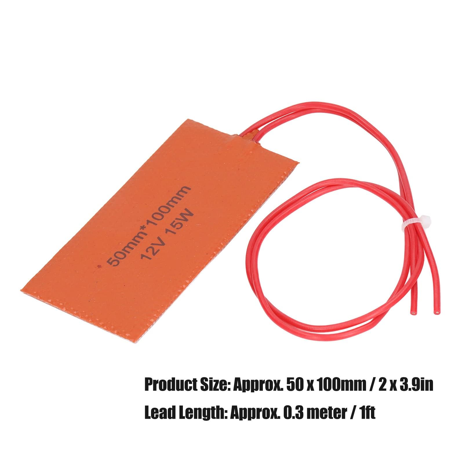 4 Uds Almohadilla Calefactora de Silicona Flexible 12V 15W, Manta Eléctrica de Goma de Silicona para Tambor de Aceite, Tuberías y Equipos Industriales, Mantenimiento de Temperatura