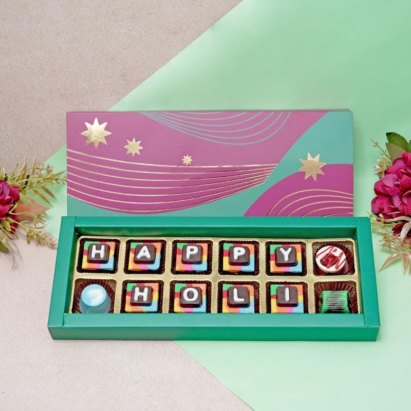 Image of VELVET FINE CHOCOLATES Splash Of Sweets| Holi Gift Hamper | Festival Gifting | Holi Gifts For Family & Friends | Birthday, Anniversary Gift'S | Wholesome Corporate Gifting