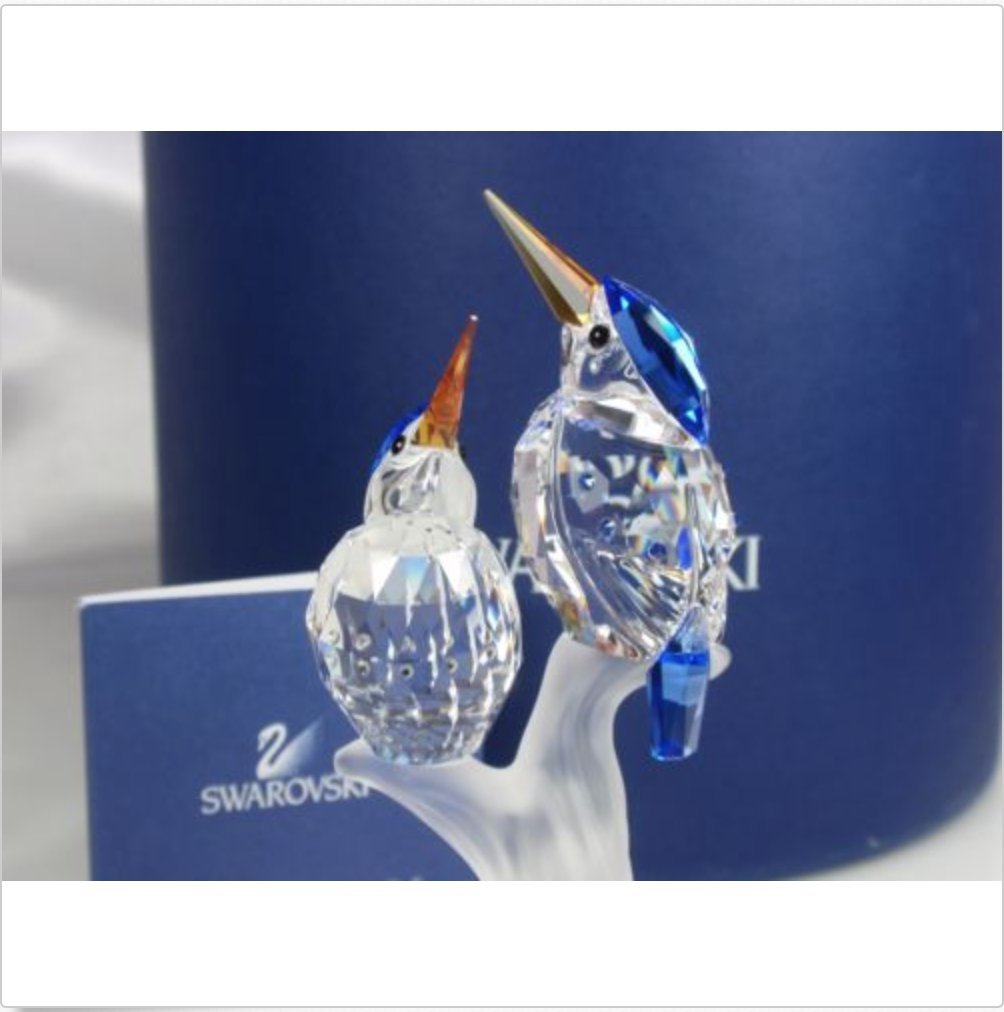 スワロフスキー カワセミ 貴重な廃盤Malachite Kingfishers SWAROVSKI スワロフスキー カワセミ 623323/5155993 貴重な廃盤