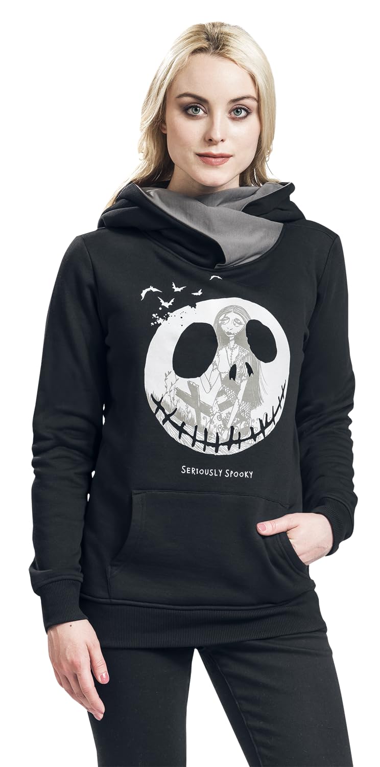 The Nightmare Before Christmas Jack Skellington & Sally - Seriously Spooky Frauen Kapuzenpullover schwarz/grau