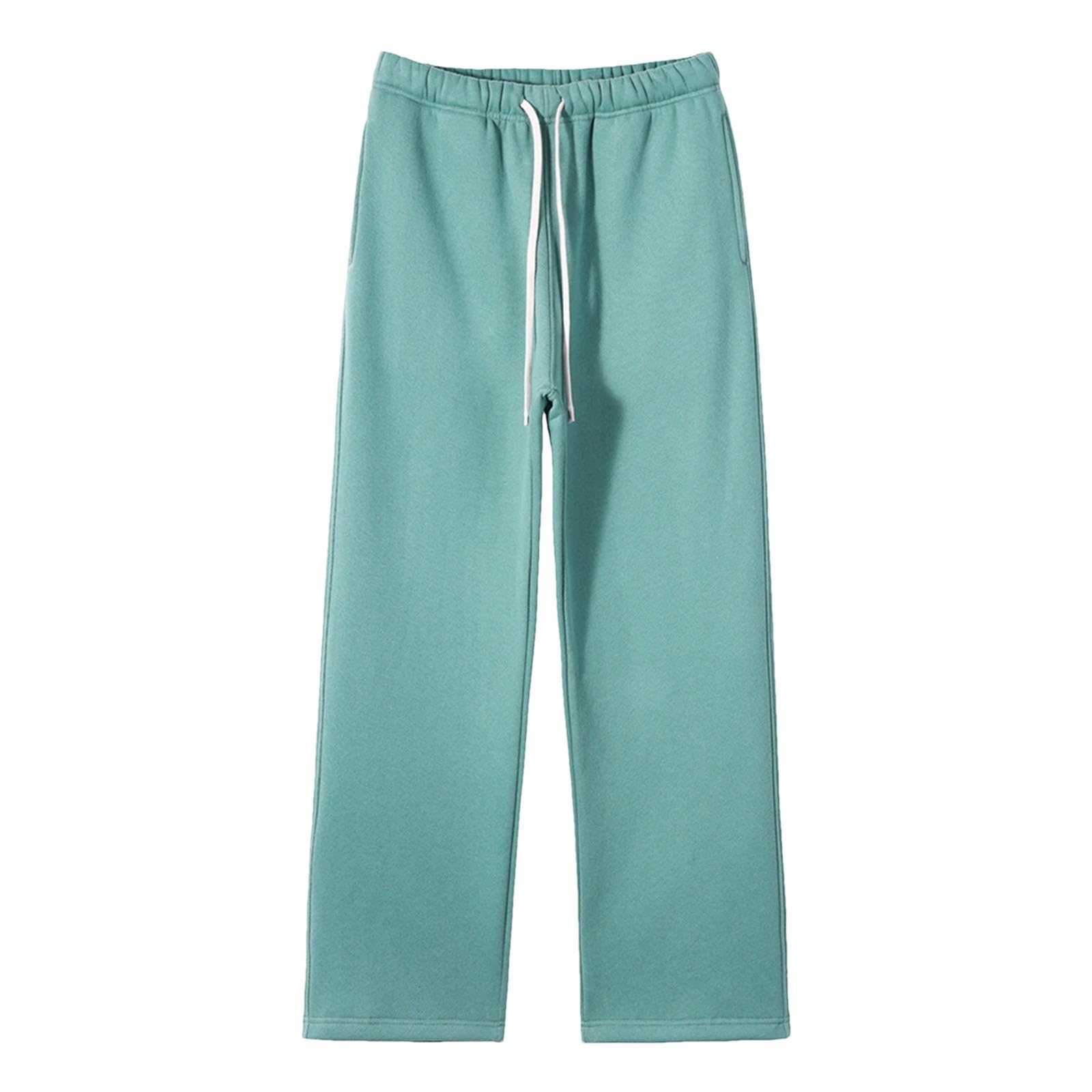 Dcvmvmn Mens Winter Solid Fleece Sweatpants Unisex Elastic Waist Jogger Pants Drawstring Jogger Trousers for Men