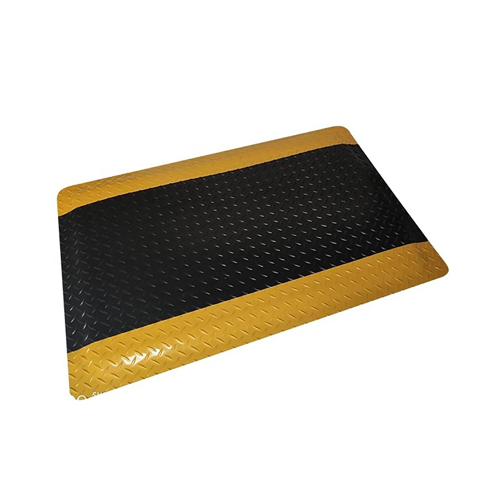 CAFIEDR Vinyl Heavy Duty Diamond Sponge Pad,Industrial Anti-Fatigue Floor Mat,Non-Slip Waterproof Anti Fatigue Mat For Commercial Industrial Work.Black1-90x60cm/35.43x23.62in