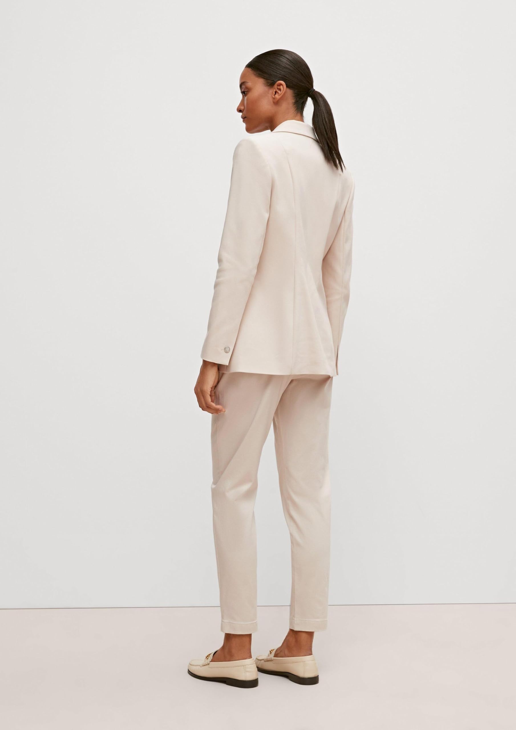 Comma Taillierter Blazer aus Baumwollmix