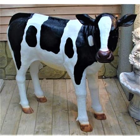 Xl Kalb Premium Deluxe Gartendeko Lebensgross Kuh Gartendekoration Figur Deko Garten Amazon De Garten Deko Kuh Garten