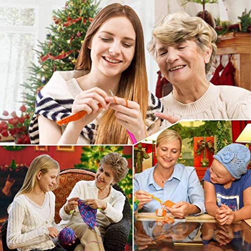 Ergonomic Crochet Hooks with Long Comfortable Handle, 30pcs Crochet Hooks Set with Case & Accessories