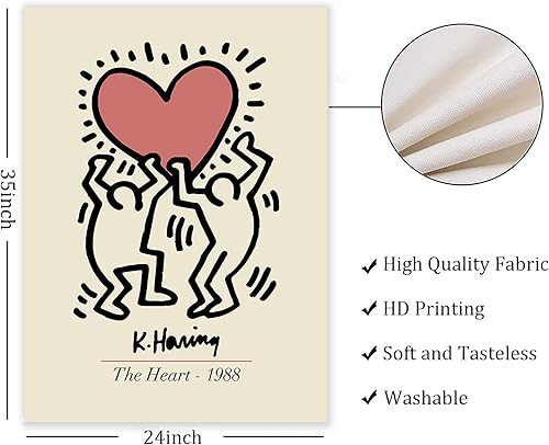 Miniatura 7 de Atrippy Pósteres minimalistas grandes, tapiz artístico para dormitorio, tapiz estético de pared de dibujos animados, bohemio y divertido póster de