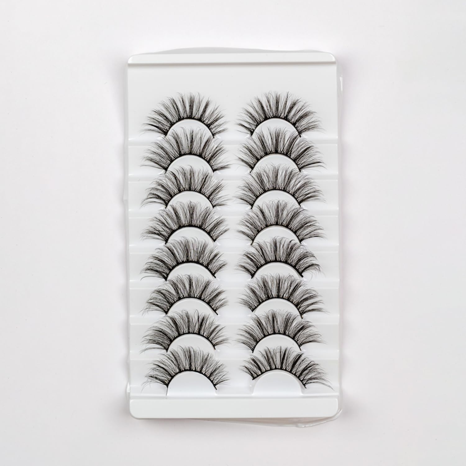 BOBI 3D Curl 10mm Eyelashes for Women - 8 Pairs | Lightweight False Eye Lashes | Made from Vegan Synthetic Hair | Reusab