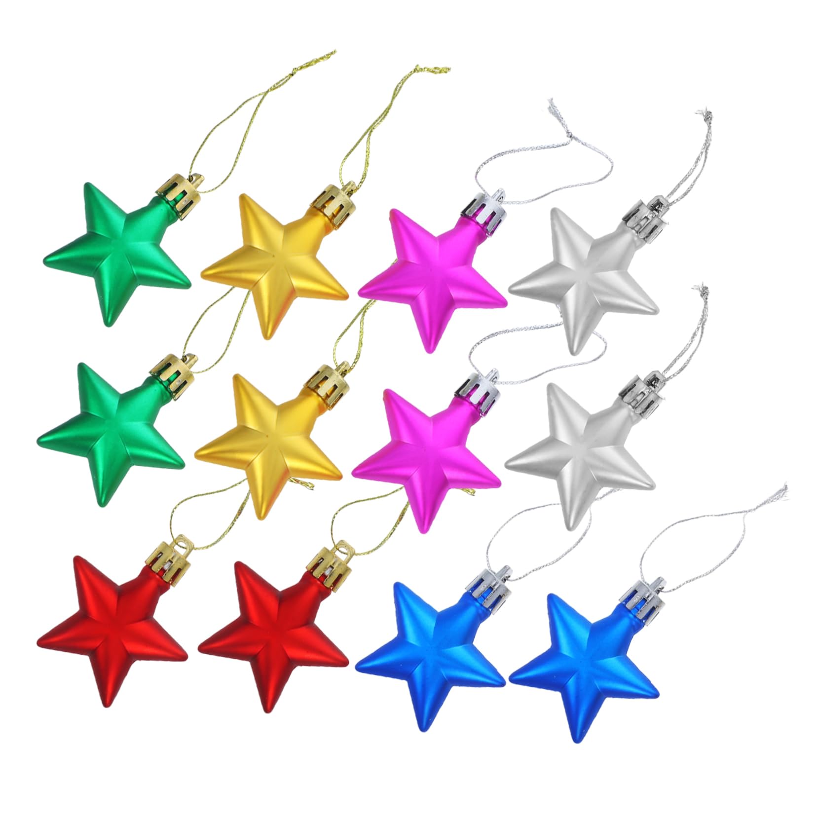 MAGICLULU 5 Set Di Decorazioni Natalizie Leggere A Forma Di Stella Per Albero Di Natale Per Decorazioni Natalizie E Per Feste 12 Pezzi * 5