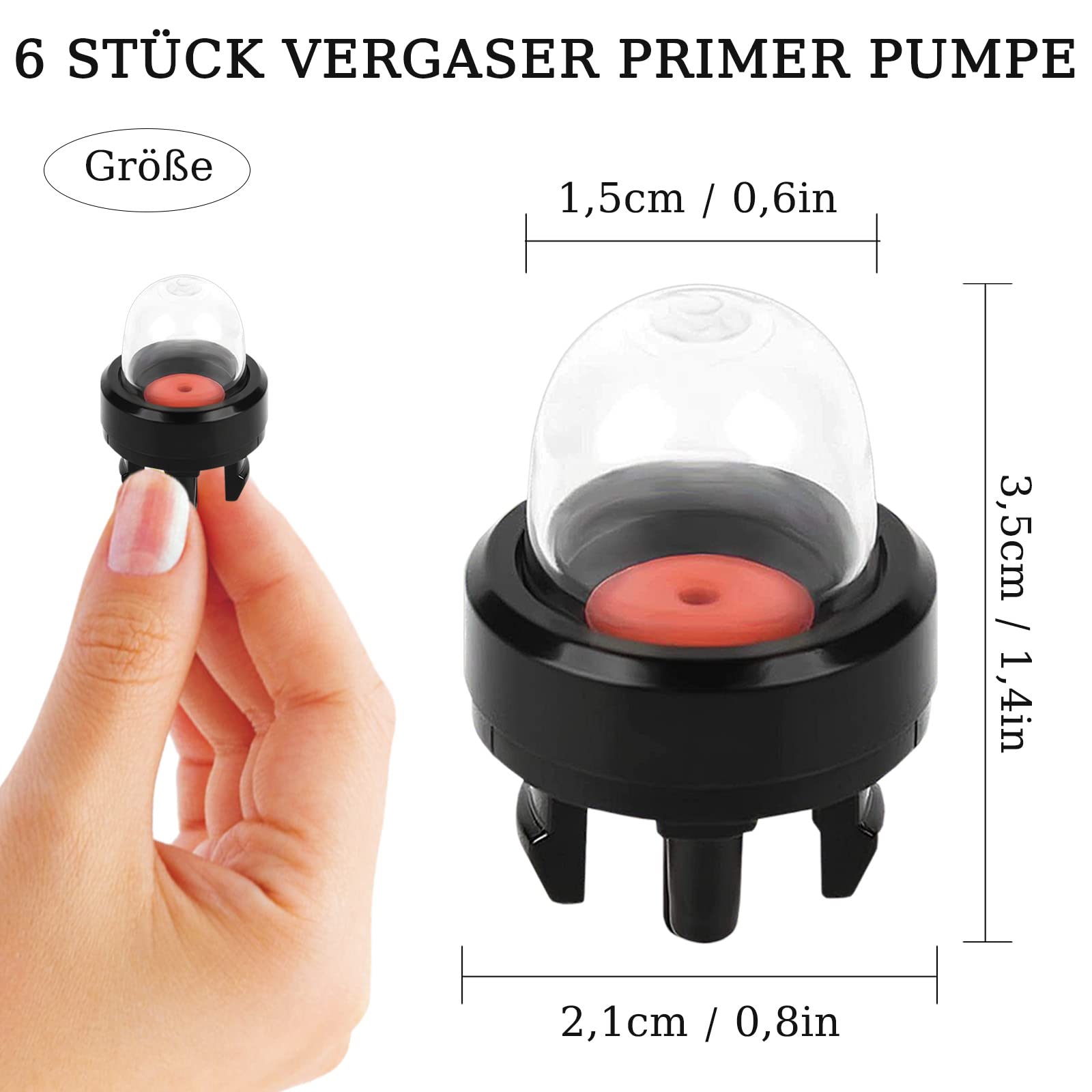 12x Kraftstoff Primer Pumpen - Für Kettensäge, Trimmer & Gebläse