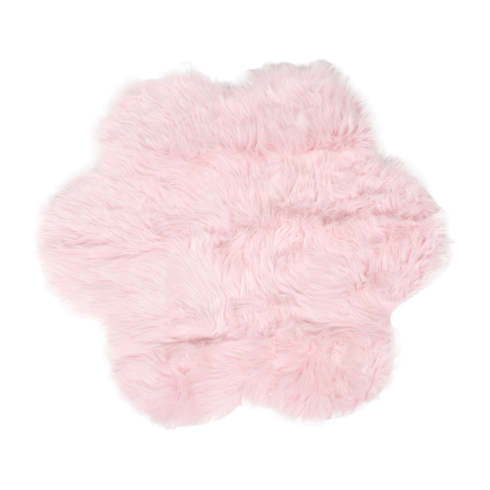 Tapis lit floral rose épais en forme de pétale avec texture douce ultra moelleuse