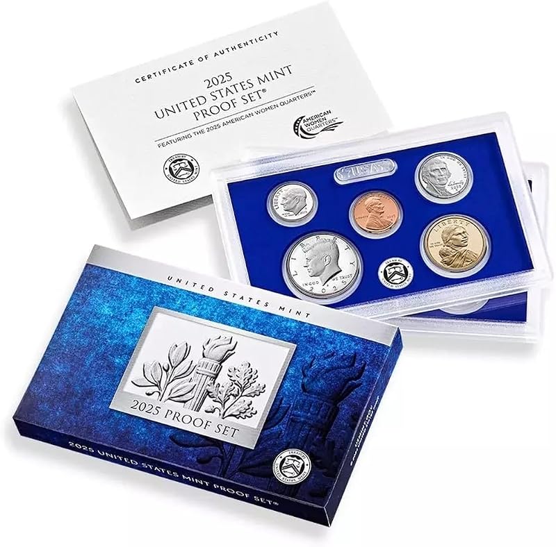2025 United States Mint Proof Set, 10 Coins with Certificate of Authenticity, American Women Quarters