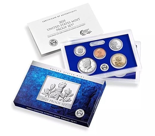 2025 United States Mint Proof Set, 10 Coins with Certificate of