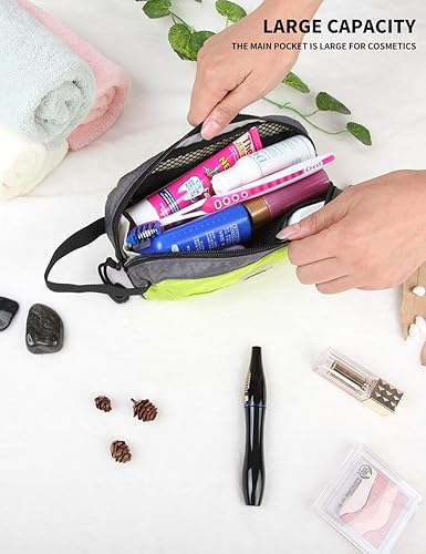 Miniatura 8 de GOX Neceser de primera calidad, estuche para kit Dopp para viajes, bolsa organizadora de cosméticos multifunción (grisazul cielo)