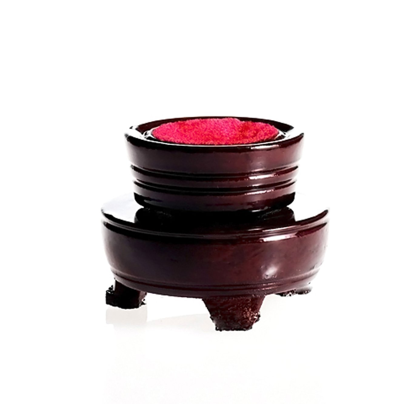 Amlong Crystal Red Crystal Ball 60mm (2.3 in.) Including Wooden Stand and Gift Package