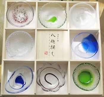 Amazon.co.jp: 深山工房 ガラス硝子小鉢八越揃え : ホーム＆キッチン