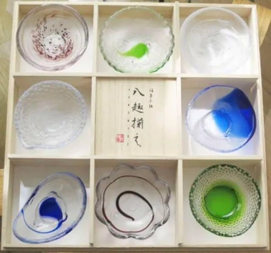 Amazon.co.jp: 深山工房 ガラス硝子小鉢八越揃え : ホーム＆キッチン