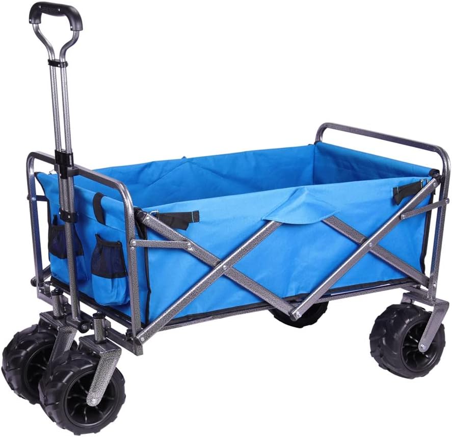 Faltbare Folding Utility Wagen Karren Große Kapazität 330lbs Strand Wagon mit All-Terrain Räder Außen Camping