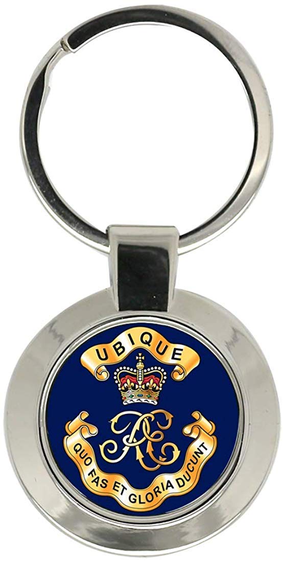 Giftshop Uk Unisex Silver Coloured Metal Royal Engineers Cypher, British Army Key Ring