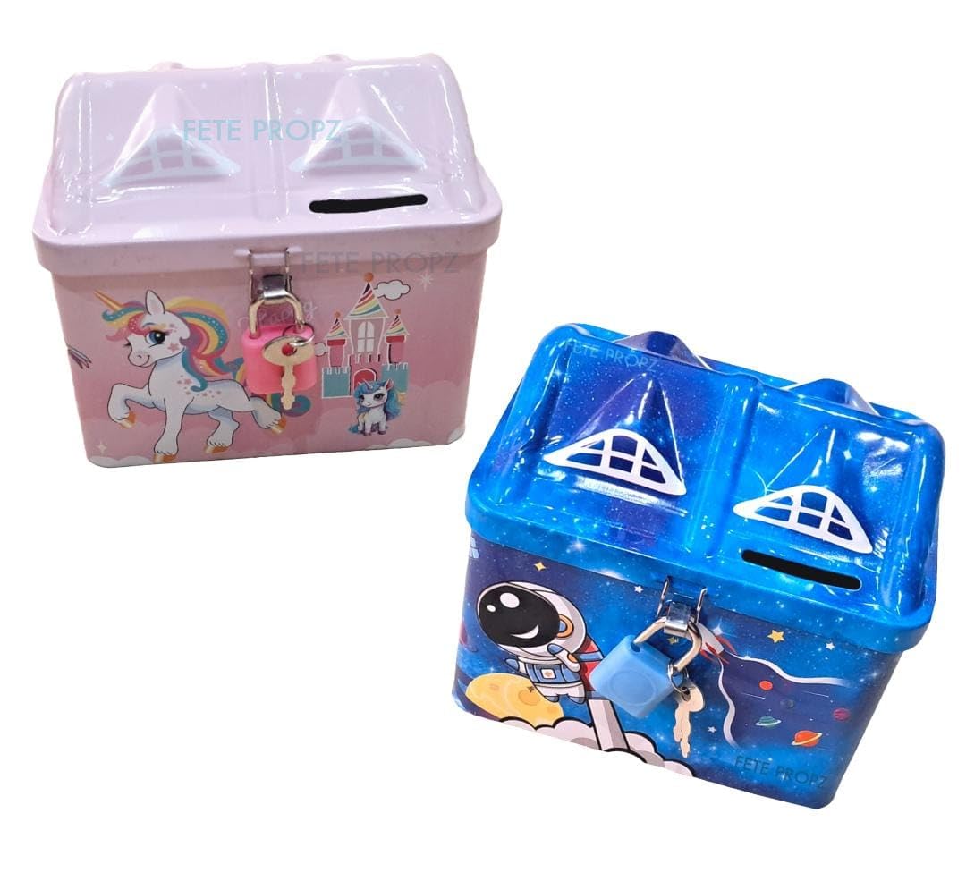 AMB Unicarn + Space Piggy Bank, Metal Money bank, Coin Bank for Girls and Boys, Medium size Piggy banks for kids Birthday return gift for kids(pack of 2) (B0D1VDL52V) Amazon Price History, Amazon Price Tracker