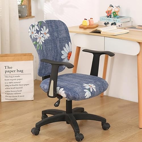 Miniatura 10 de Jinzio - Funda para silla de oficina de computadora Funda protectora dividida y elástica de poliéster universal de para silla de oficina