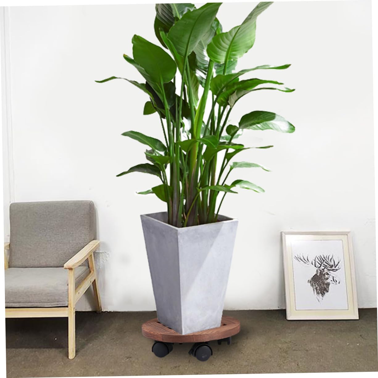 YARNOW Wheeled Planter Base Plant Pot Holder for Outdoor Stable Plant Rack Wheel for Home