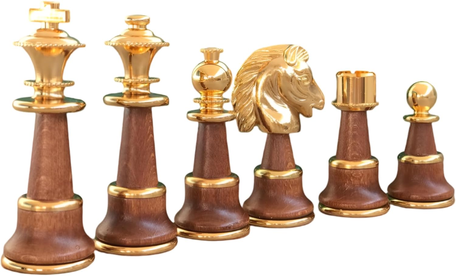 XL Persian Staunton Chess Set in Metal & Wood 156GS Italy New