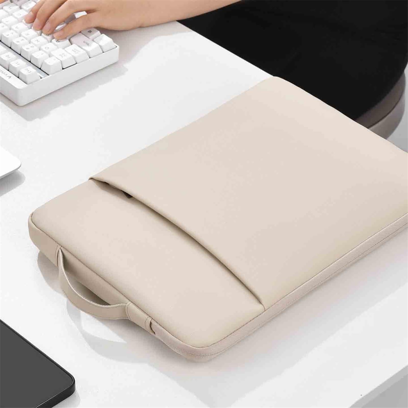 Etui na laptopa skórzany pokrowiec na laptopa wąska torba etui ochronne na tablet 13-16 cali z uchwytem