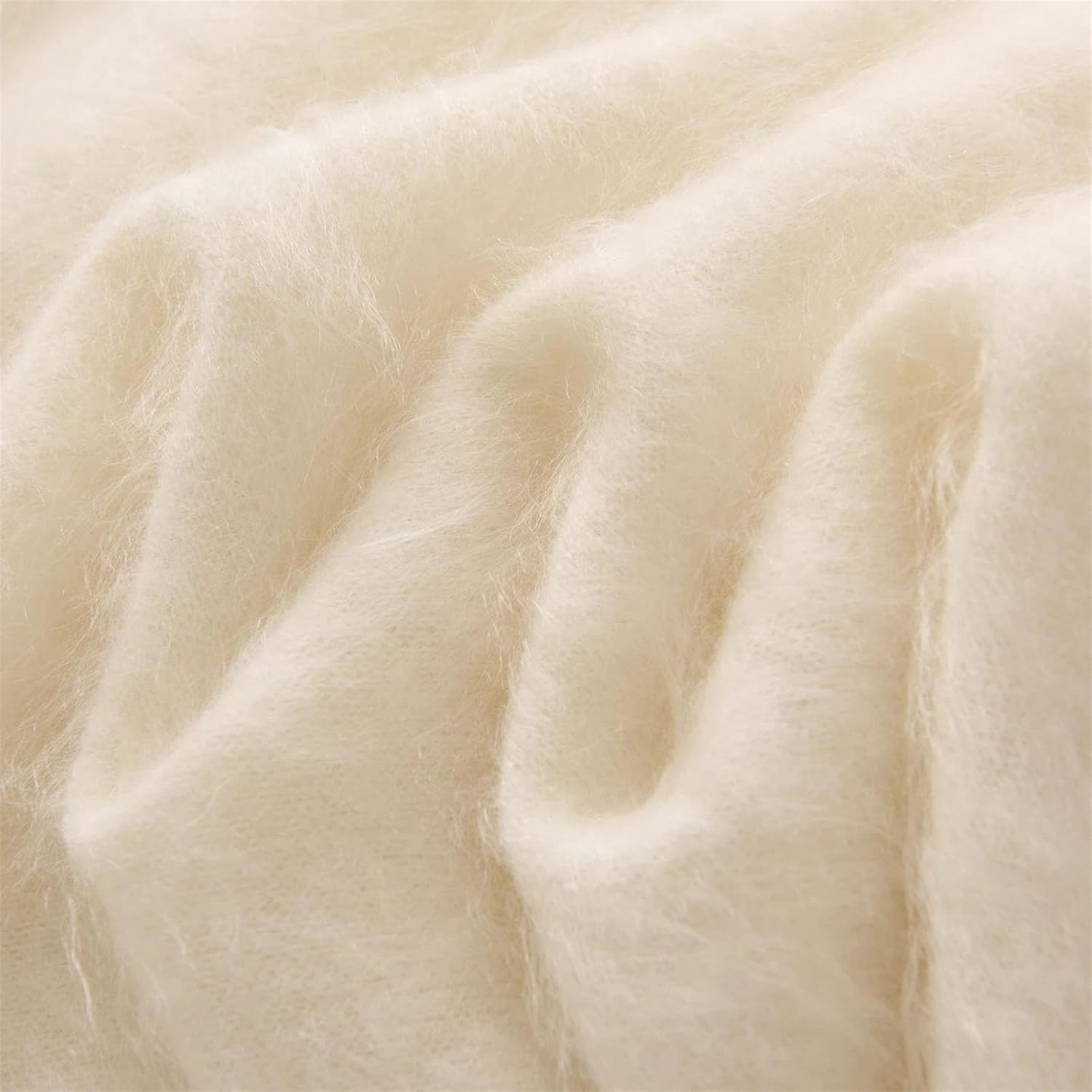 Women Cashmere Scarf Outdoor Soft-Brushed Knit Solid Color Warm Winter Fashion Lightweight Wrap